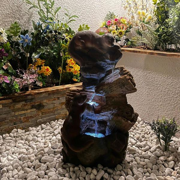 Tranquillity Water Features Curious Otters Animal Animal Fountain Water Feature