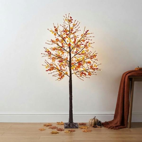 Garden Greatness 1.8m Delicate Illuminated Maple Leaf Tree Display
