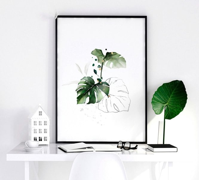 Tropical bedroom decor | set of 3 wall art prints