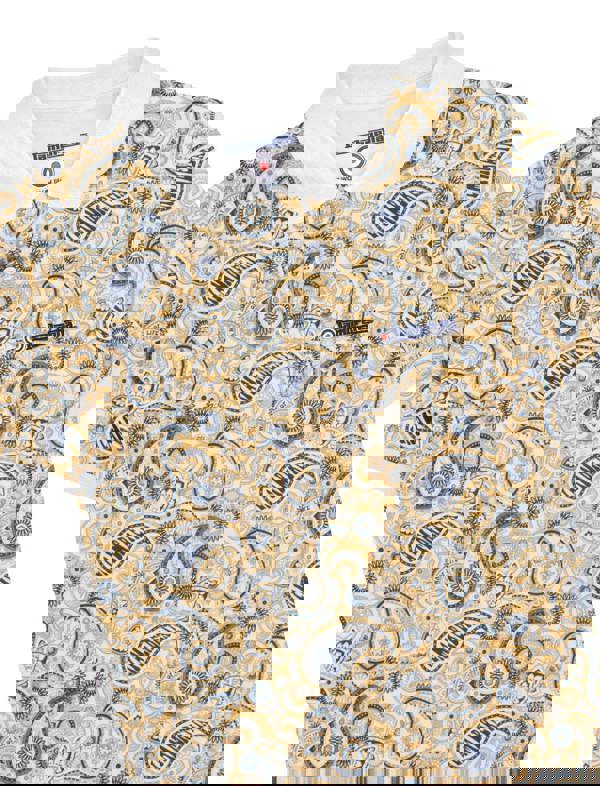 Lambretta Mens Classic Paisley Print Mod Retro Ska Casual Polo