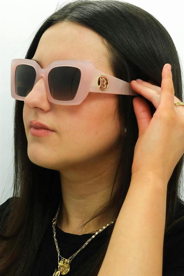 Burberry Sunglasses BE4344 Daisy 387413 Frosted Pink Brown Gradient
