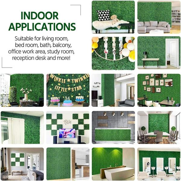 HYGRAD BUILT TO SURVIVE Artificial Boxwood Hedge Panels 50×50cm – Green Wall Screening, Pack of 12 | HYGRAD®