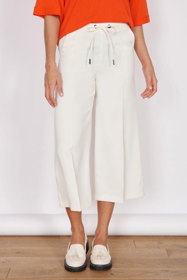 Jeetly.comGrace Cream Wide Leg CulottesTrousers