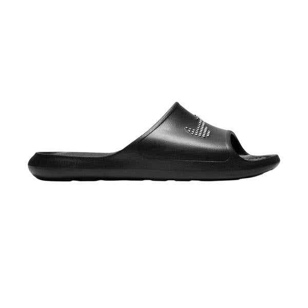 Nike Mens Victori One Swoosh Sliders - Black/White - 