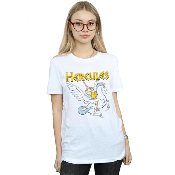 Disney Womens/Ladies Hercules With Pegasus Cotton Boyfriend T-Shirt - White