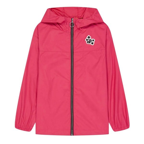 Off White Childrens/Kids Monogram Water Resistant Windbreaker - Pink