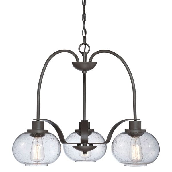 1 Bulb Chandelier Hanging Pendant LIght Old Bronze LED E27 60W Bulb Loops