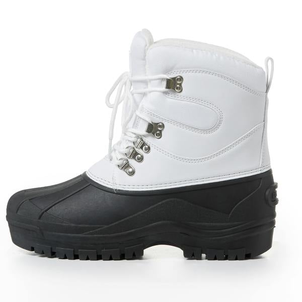 VIVA Polar Mens Nylon Mesh Overlay Waterproof Lace Up Winter Snow Boots