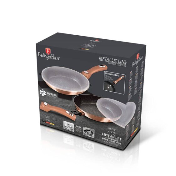 Berlinger Haus Frypan Set Berlinger Haus BH-7742 Rose Gold