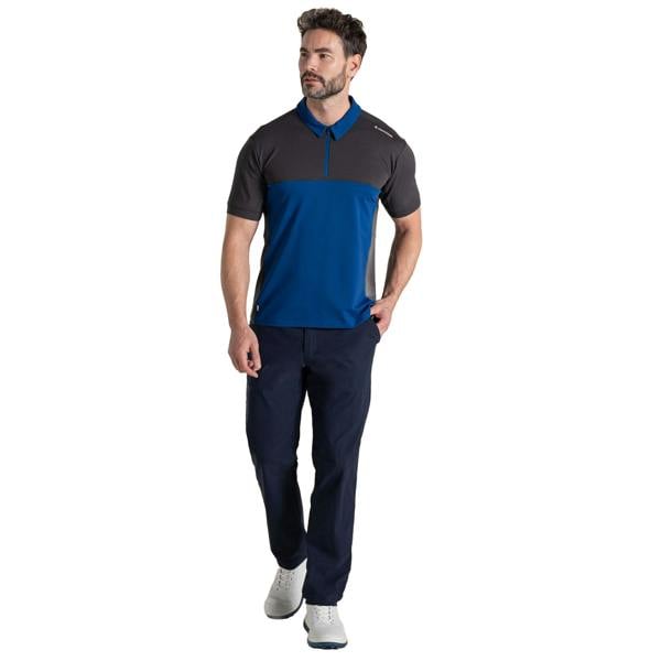 Craghoppers Mens Avro Nosilife Short-Sleeved Golf Polo Shirt - Dark Iron - 