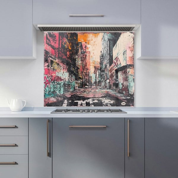 Warren Reed Urban Decay City Art Glass Kitchen Splashback - 00023