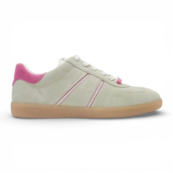 Tamaris Women's Green Pink Leather Sneakers