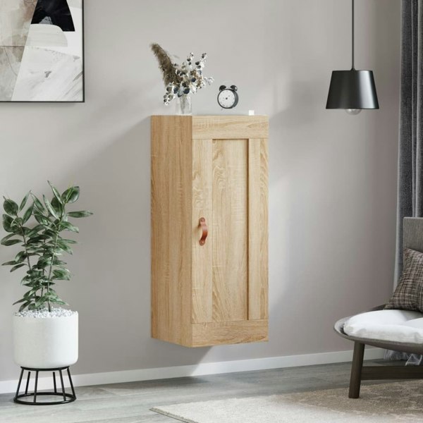 Berkfield Wall Mounted Cabinet Sonoma Oak 34.5x34x90 cm Engineered Wood