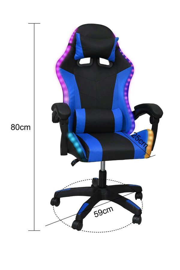 Groundlevel Gaming Office Chair with LED Lights
