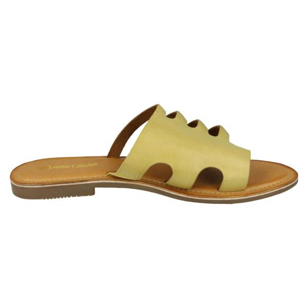 Leather Collection Ladies Leather Collection Flat Strappy Sandals F00125