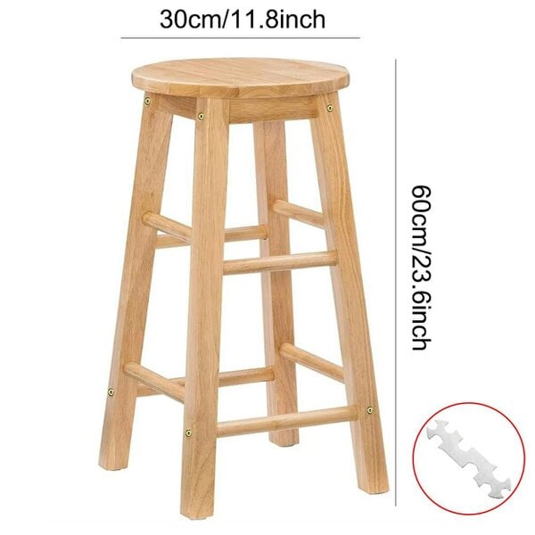 Havendro Wooden Bar Stool Bar Kitchen Stool Breakfast Bar Stool
