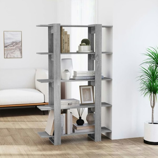 Berkfield Book Cabinet/Room Divider Grey Sonoma 100x30x160 cm