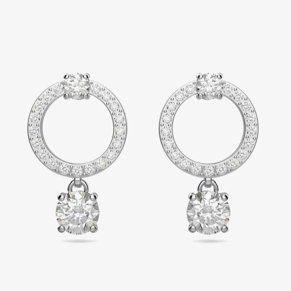 Swarovski Attract White Crystal Circle Earrings 5563278