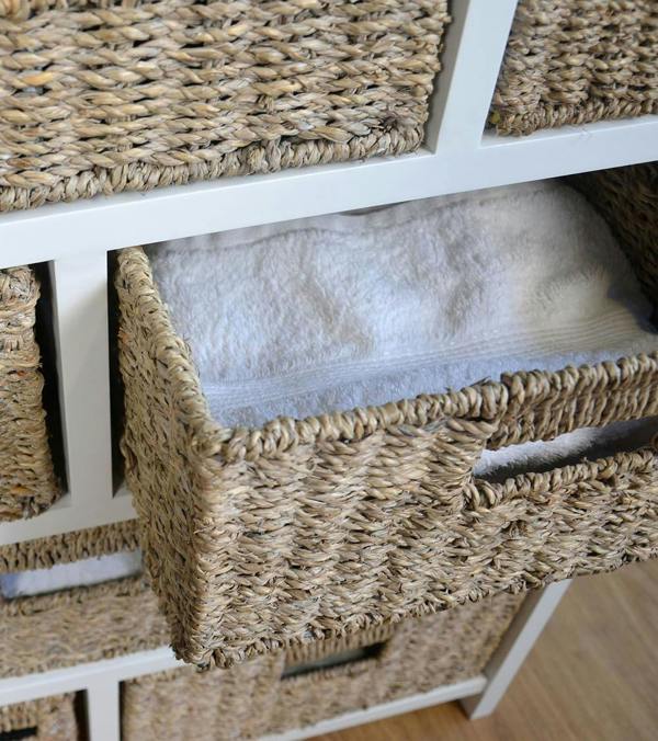 Statement Furniture Tetbury 8 Drawer Storage Unit with Baskets Assembled