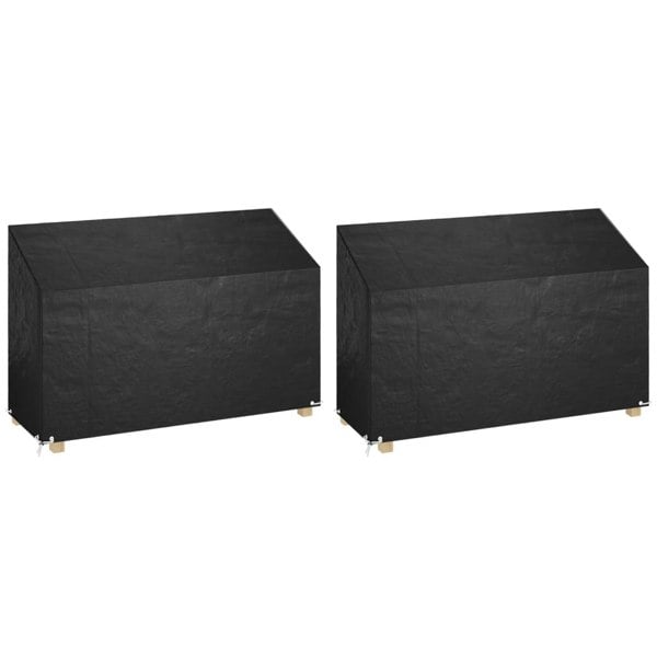 Berkfield Garden Bench Covers 2 pcs 8 Eyelets 190x70x70/88 cm Polyethylene