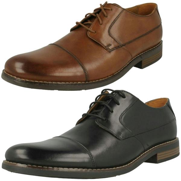 Clarks Mens Clarks Formal Lace Up Shoes Becken Cap