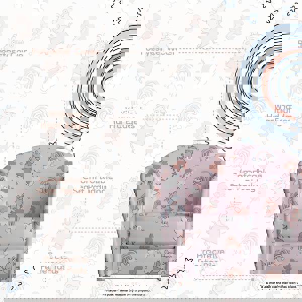 Kudlhome The Gruffalo, Peppa Pig, Dinosaur, White Themed Mini Armchairs