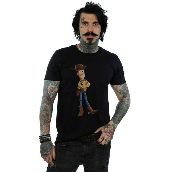 Disney Mens Toy Story 4 Sherrif Woody T-Shirt - Black