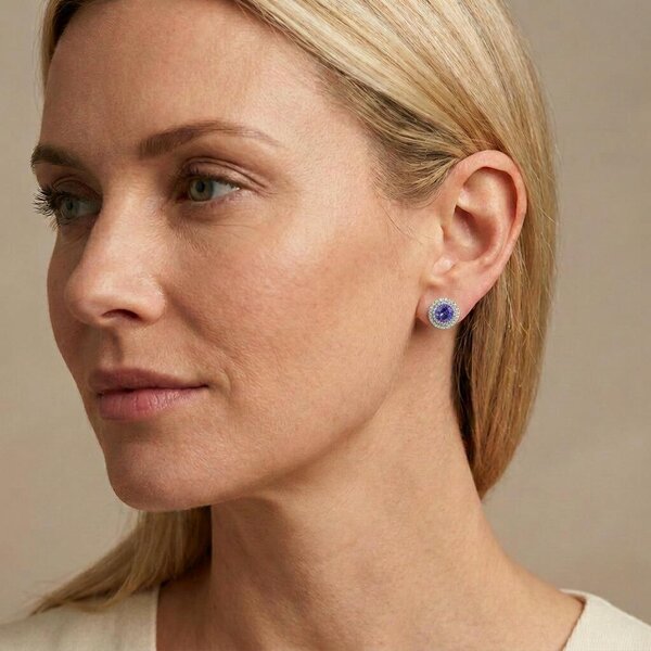 Cachet London Fidelity Silver Tanzanite Earrings