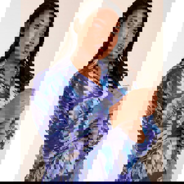 Blue Vanilla Curve Tie Dye Shirt