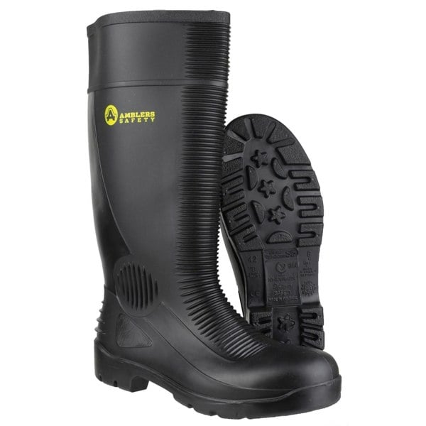 Amblers Safety FS100 Construction Men's Safety Wellingtons in Black