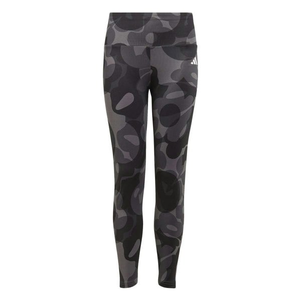 Adidas Girls Essentials Aeroready Camo Tights - Black/Grey