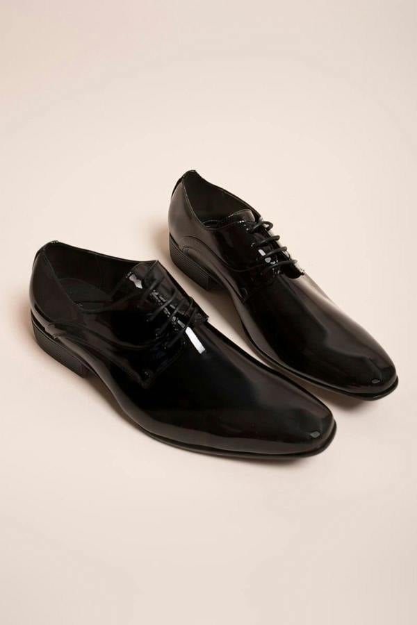 Jaxon Lace Up Derby Formal Dress Work Shoes - Jet Black
