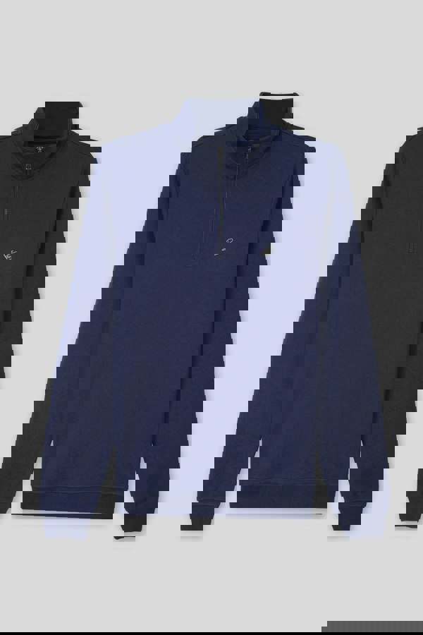 ENORSIA Elbow Patch Half Zip Sweatshirt