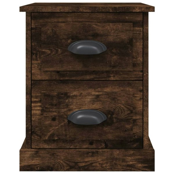 Berkfield Bedside Cabinet Smoked Oak 39x39x47.5 cm Engineered Wood