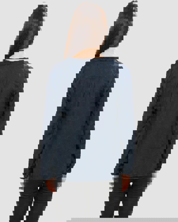 Samsoe & Samsoe Elva ls Womens Blouse 10793 - Dark Sapphire