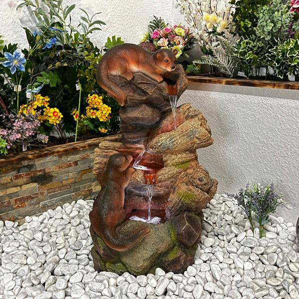 Tranquillity Water Features Curious Otters Animal Animal Fountain Water Feature
