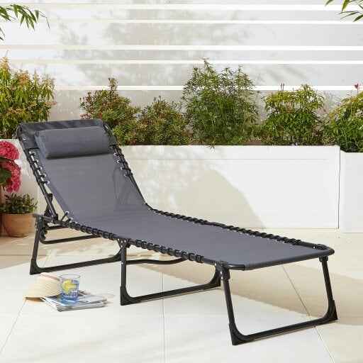 Neo Direct Two Neo Grey Outdoor Folding Sun Loungers