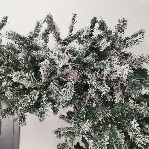 Samuel Alexander 8ft Indoor Flocked PVC Christmas Tree Arch with Snow Tips and Flat Top