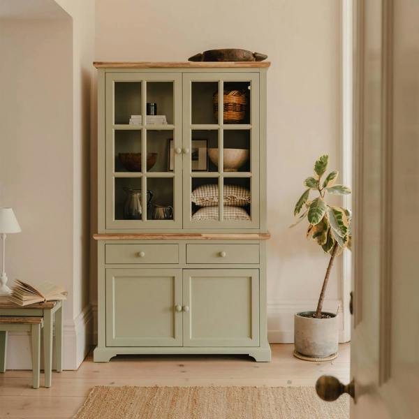 Statement Furniture Florence Glass Door Display Cabinet Large Dresser Assembled