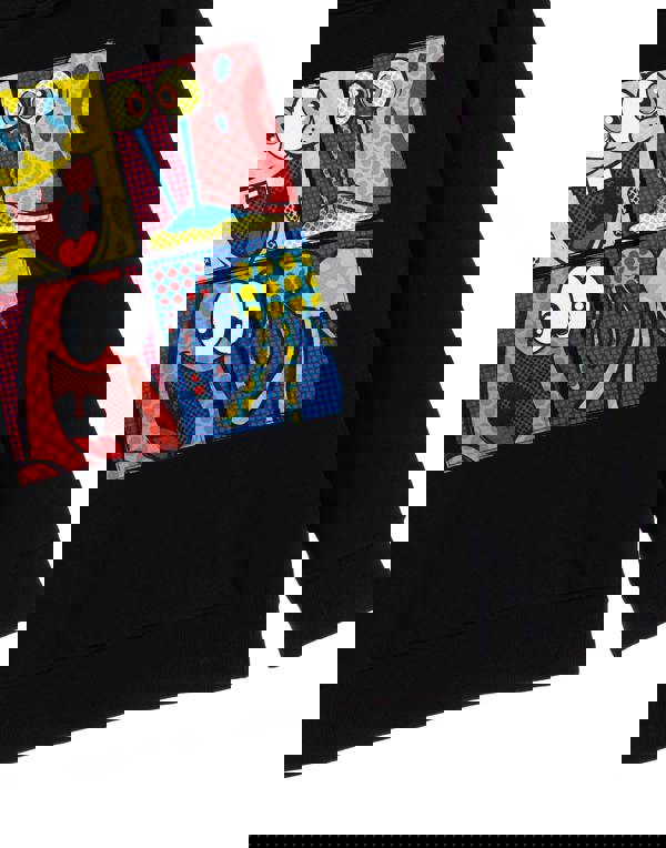 SpongeBob SquarePants Unisex Kids Black Pop Art Hoodie