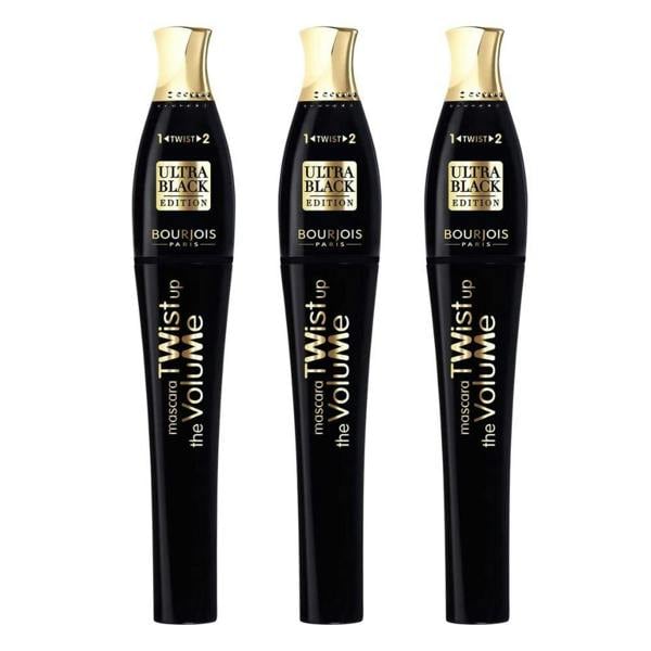 Bourjois Paris 3 x Bourjois Paris Twist Up The Volume Mascara - 01 Ultra Black