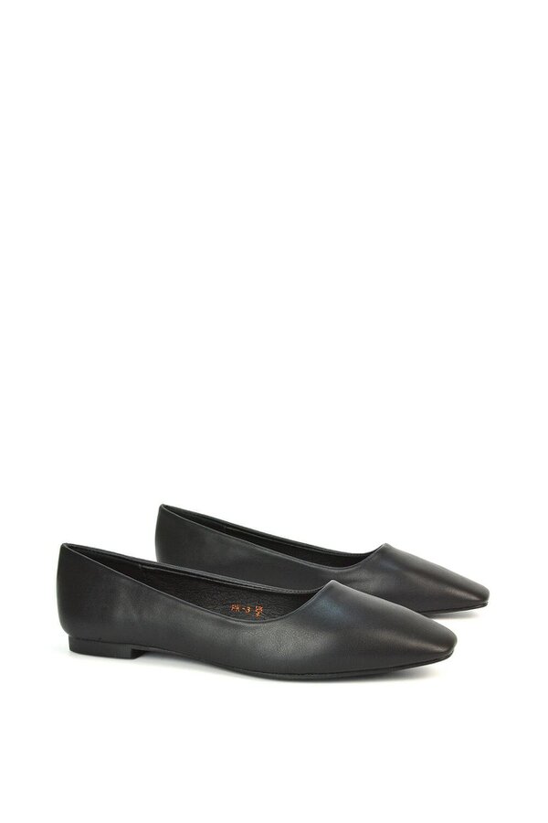 XY LONDON Square Toe Slip On Flat Heel Ballerina Pumps