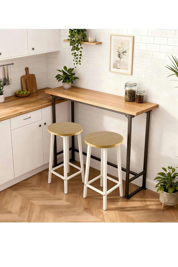 Groundlevel Set of 2 Wooden Bar Stools