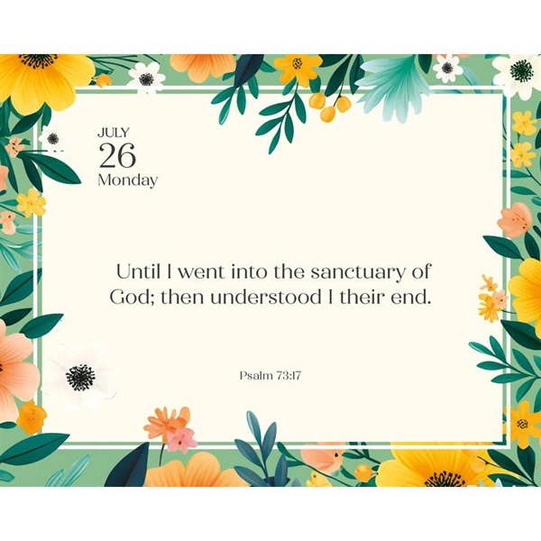 Religion Psalms Desk Calendar 2027, Desk Calendars, Day To View, Lifestyle, Gift