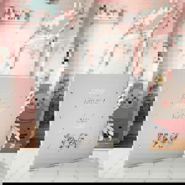 Baby Keepsake Guest Book with Silver Plated Rattle Pram and Booties Image 6