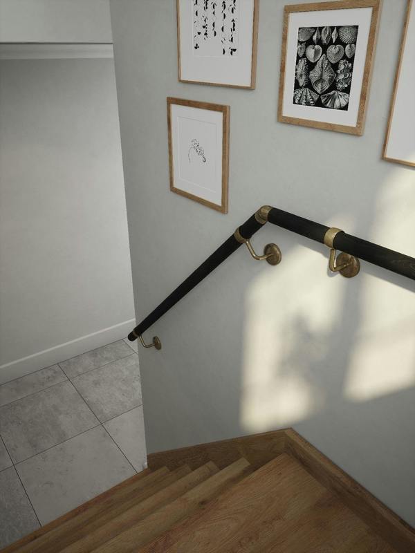 Handrails Direct Blakedown Midnight Wood Half Turn Handrail