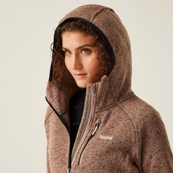 Regatta Women's Newhill Marl Hooded Fleece Jacket - Warm Taupe