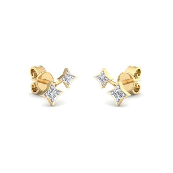 BLOOMTINE | Illuminess™ 14K Gold Vermeil Shooting Star Studs