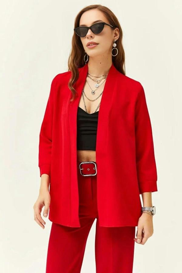 Hoxton Gal Satin Shawl-Collar Blazer