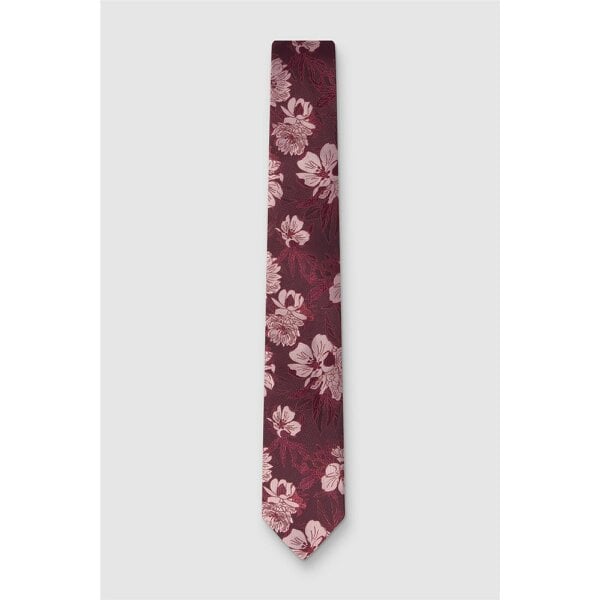 Antique Rogue Mulberry Large Floral Tie